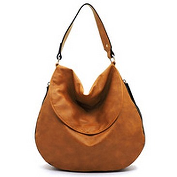 Flap Zipper Shoulder Bag Hobo