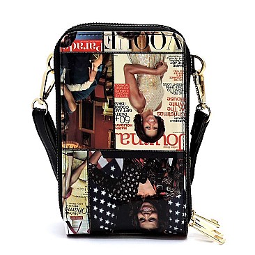 Obama Magazine Cover Crossbody Bag Cell Phone Purse