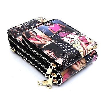 Obama Magazine Cover Crossbody Bag Cell Phone Purse