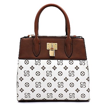 Monogram Padlock Satchel