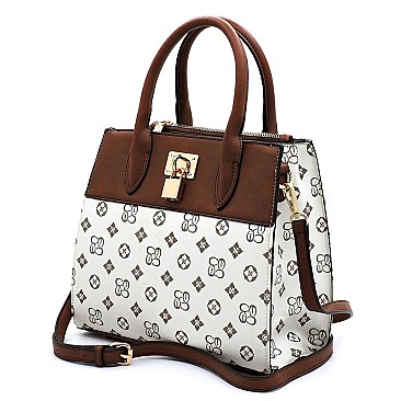 Monogram Padlock Satchel