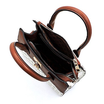 Monogram Padlock Satchel