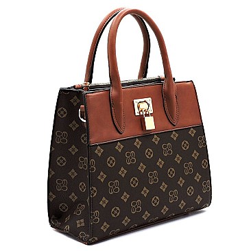 Monogram Padlock Satchel