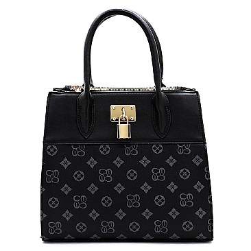 Monogram Padlock Satchel