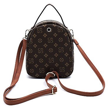 BEE ACCENT MONOGRAM Satchel / Backpack CONVERTIBLE