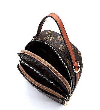 Monogrammed Convertible Backpack Satchel