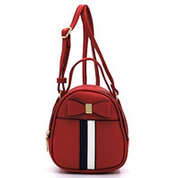 Fashion Bow Stripe Crossbody Bag