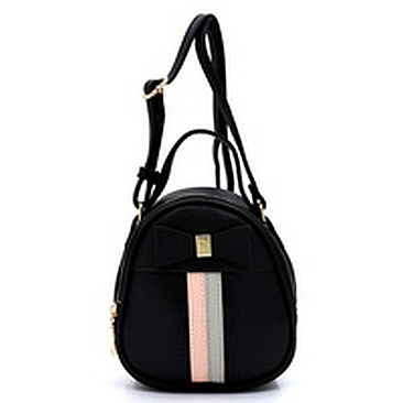 Fashion Bow Stripe Crossbody Bag