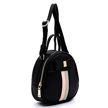 Fashion Bow Stripe Crossbody Bag
