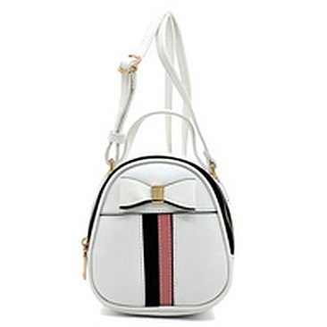 Fashion Bow Stripe Crossbody Bag