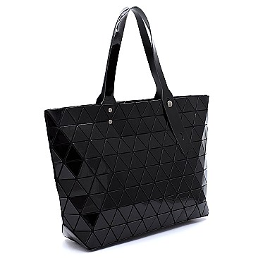 Stylish Geometric Checker Shopper