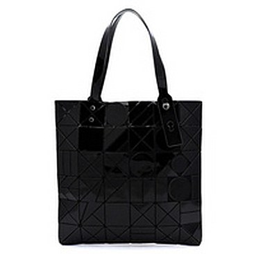 Geometric Checker Flat Tote