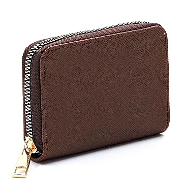 Accordion Saffiano Card Holder Wallet