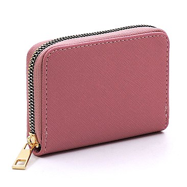 Accordion Saffiano Card Holder Wallet