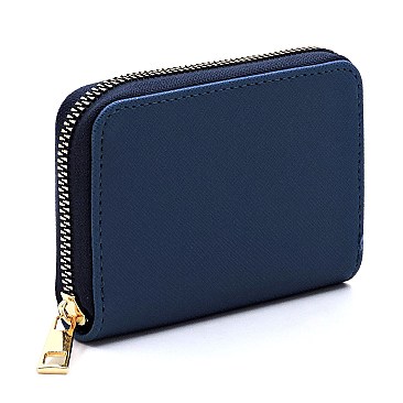 Accordion Saffiano Card Holder Wallet