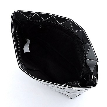 Geometric Checker Crossbody Bag