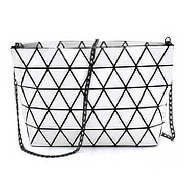 Geometric Checker Crossbody Bag