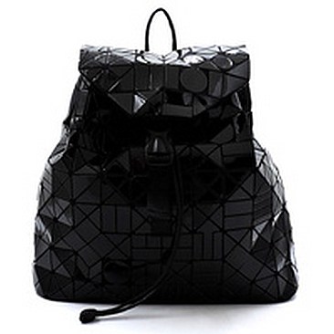 Geometric Checker Drawstring Backpack