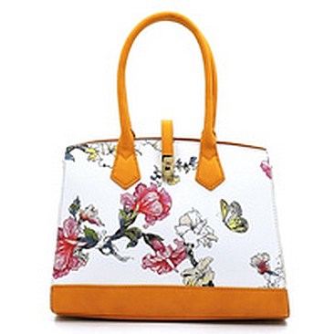Flower Printed Satchel