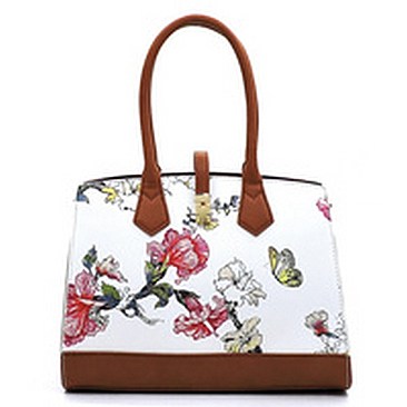 Flower Printed Satchel