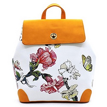 Flower Printed Backpack