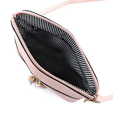 Fashion Tassel Zip Dome Crossbody Bag Satchel