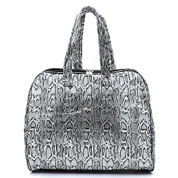 Sequin Python Snake Print Carry On Duffle Bag