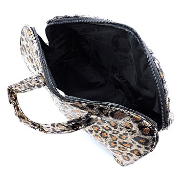 Sequin Python Snake Print Carry On Duffle Bag