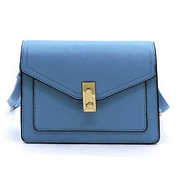 Turn Lock Envelope Crossbody Bag