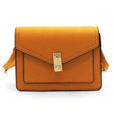 Turn Lock Envelope Crossbody Bag