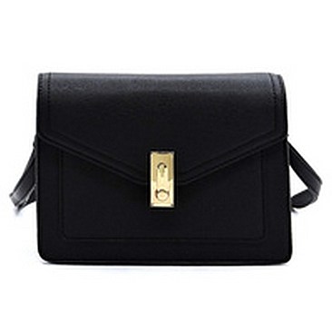 Turn Lock Envelope Crossbody Bag