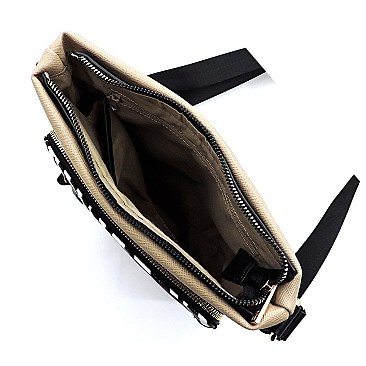 Colorblock Leopard Zebra Crossbody Bag