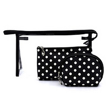 Polka Dot 3-in-1 Cosmetic Case