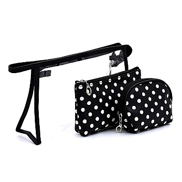 Polka Dot 3-in-1 Cosmetic Case