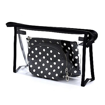 Polka Dot 3-in-1 Cosmetic Case