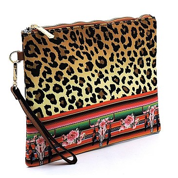 Leopard Cow Animal Flower Printed Canvas 3-in-1 Shopper