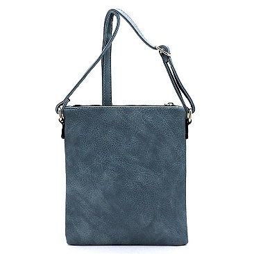 Fashion Multi Zip Pocket Crossbody Bag