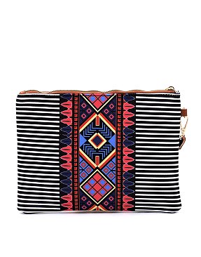 Native American Tribal Aztec Printed Canvas 3-in-1 Shopper