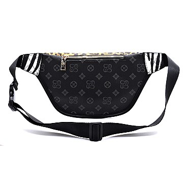 Monogram Leopard Zebra Fanny Pack Waist Bag