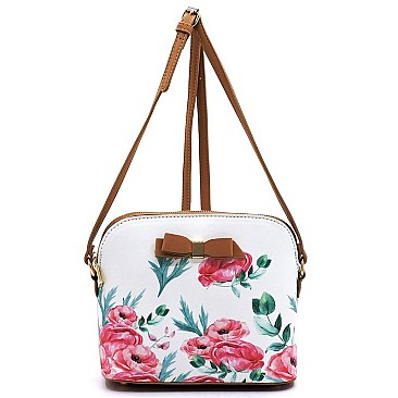 Fashion Bow Flower Dome Crossbody Bag
