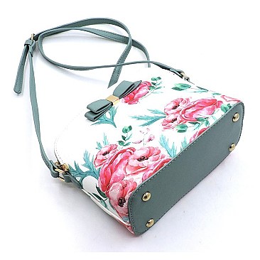 Fashion Bow Flower Dome Crossbody Bag
