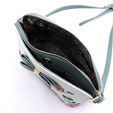 Fashion Bow Flower Dome Crossbody Bag