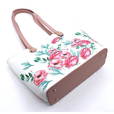 Flower Printed 2-in-1 Shopper