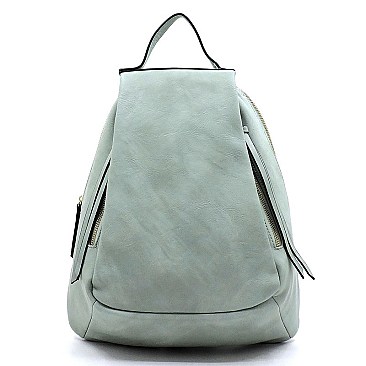 Fashion Zip Pocket Convertible Backpack