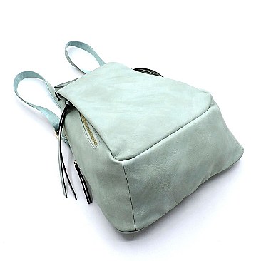 Fashion Zip Pocket Convertible Backpack