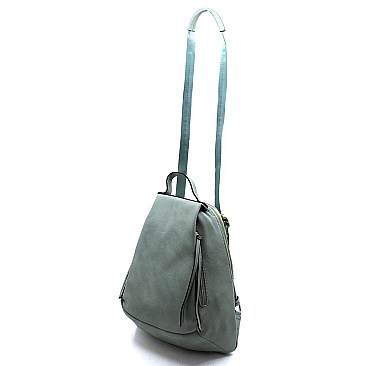 Fashion Zip Pocket Convertible Backpack