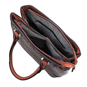 2-in-1 Monogram Top Handle Satchel & Messenger
