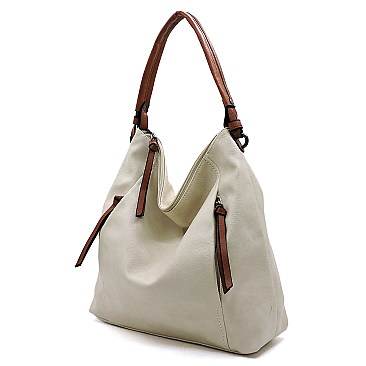 Front Zip Pocket Shoulder Bag Hobo