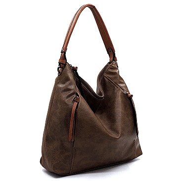 Front Zip Pocket Shoulder Bag Hobo