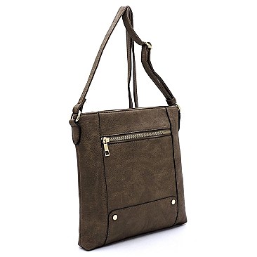 Front Zip Pocket Crossbody Bag